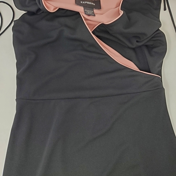 EXPRESS Pink/Black Reversible Dress WOMENS Size 3/4 - Picture 11 of 16